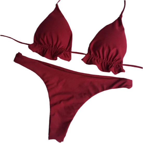 ✨ Buy 1, Get 1 Free | Naiya Flame Lace-Up Bikini – Brazilian Bandage Edition