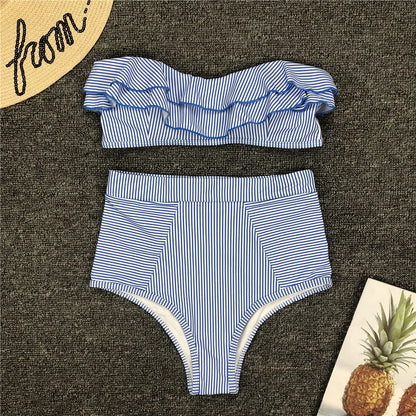 Naiya Cikini Stripes & Petals Bikini Set