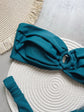 ✨ Buy 1, Get 1 Free | Naiya Solid Thong Bikini Set – Sexy Bandeau Brazilian Swimwear